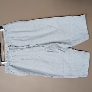 Basic Editions Blue/White Striped Cropped Pants w Front Tie XL